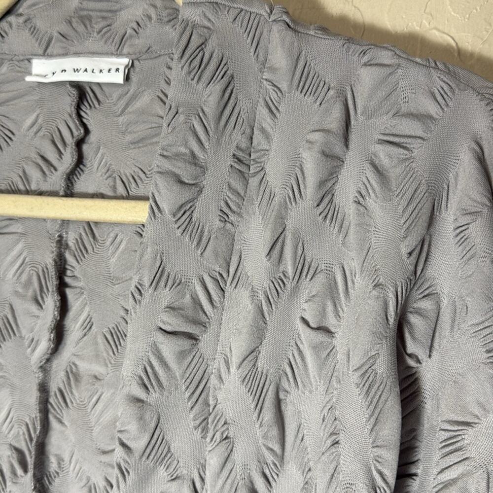 Bryn walker grey crop length bat wing drop shoulder open front cardigan - Picture 7 of 7